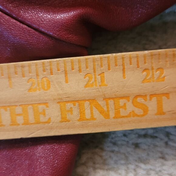 Wilsons Leather Jacket Womens L Red Old Money Moto Biker Bikercore Mock Collar - Picture 10 of 13